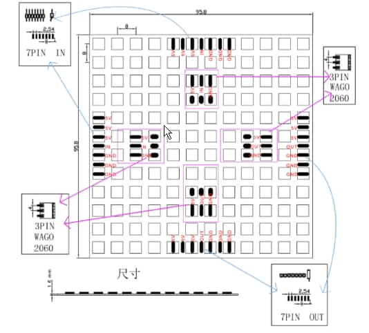 Inolux INCM88001 12 x 12 Digital LED Matrix